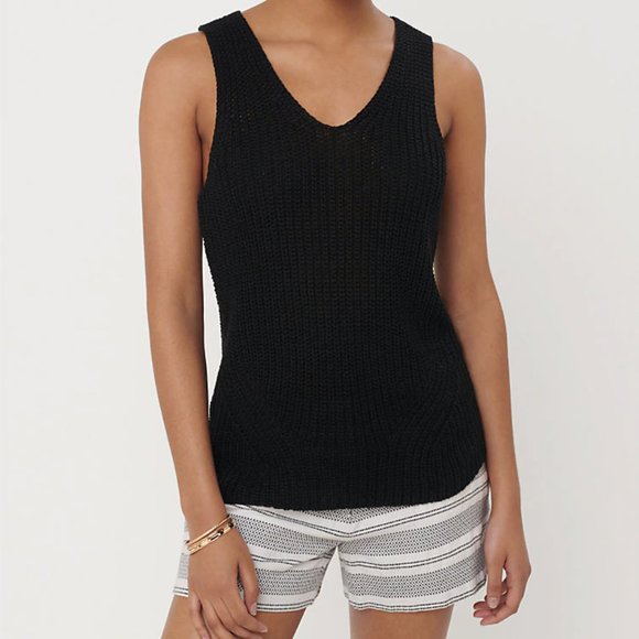 LOFT Sweaters - Loft Black Double V Sweater Tank